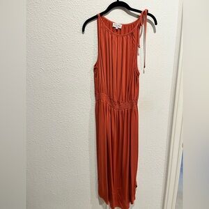Bella Dahl Sleeveless Rust Maxi Dress